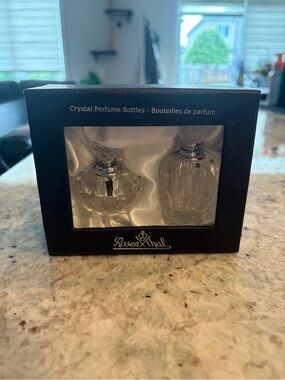 Vintage Rosenthal Clear Crystal Perfume Bottle Gift Set New in Box